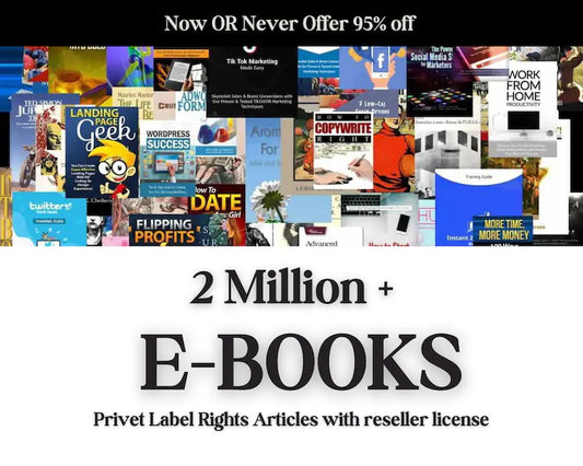 2 Million+ E-Books & PLR Resources (Reseller License Included)