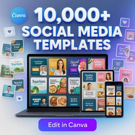 10,000+ Canva Templates Bundle: Social Media & Marketing Digital Download