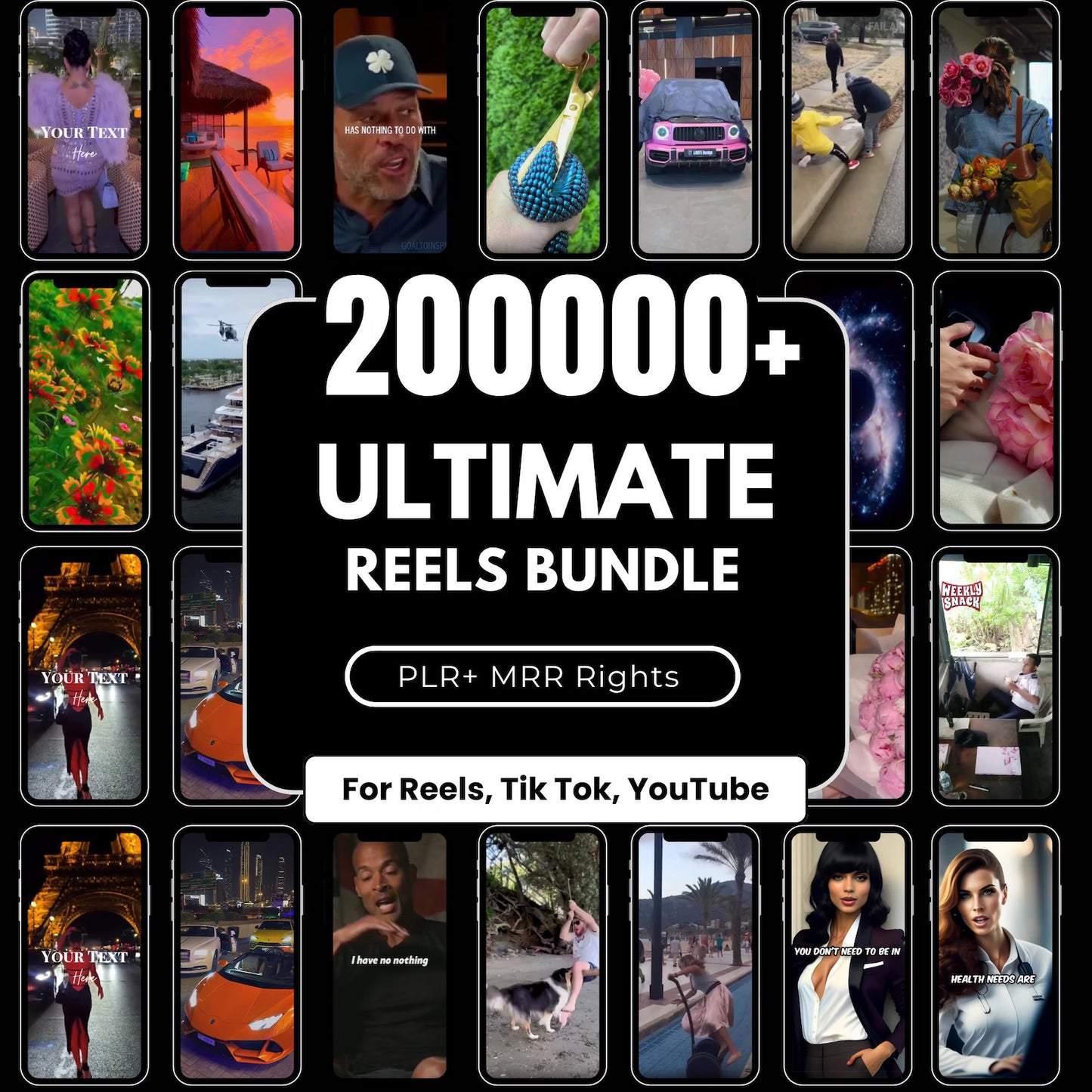 200,000+ Ultimate Reel Bundle (PLR + MRR)